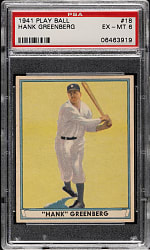 1941 R336 Play Ball #18 Hank Greenberg PSA EX-MT 6