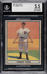 1941 R336 Play Ball #13 Jimmie Foxx BGS EX+ 5.5