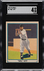 1941 R336 Play Ball #8 Mel Ott SGC VG/EX 4