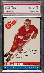 1954-1955 Topps Hockey #57 Bill Dineen PSA NM-MT 8