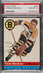 1954-1955 Topps Hockey #36 Fleming Mackell PSA NM-MT 8
