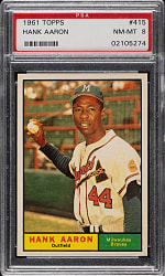 1961 Topps #415 Hank Aaron PSA NM-MT 8