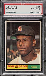 1961 Topps #211 Bob Gibson PSA NM-MT 8