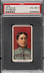 1909-1911 T206 White Border Vic Willis Portrait PSA VG-EX 4