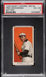 1909-1911 T206 White Border Fred Snodgrass Batting PSA VG-EX 4