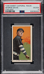 1909-1911 T206 White Border George Davis PSA VG-EX 4