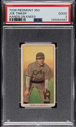 1909-1911 T206 White Border Joe Tinker Hands on Knees PSA GOOD 2