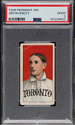 1909-1911 T206 White Border Jim McGinley PSA GOOD 2