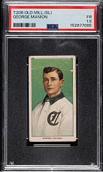 1909-1911 T206 White Border George Manion Southern Leaguer PSA FAIR 1.5 - Old Mill Back