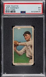 1909-1911 T206 White Border Jeff Sweeney PSA FAIR 1.5 - Tolstoi Back