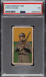 1909-1911 T206 White Border Steve Evans PSA POOR 1