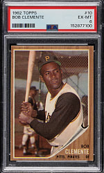 1962 Topps #10 Roberto Clemente PSA EX-MT 6