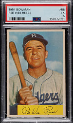 1954 Bowman #58 Pee Wee Reese PSA EX 5