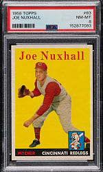 1958 Topps #63 Joe Nuxhall PSA NM-MT 8