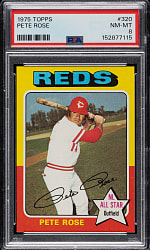 1975 Topps #320 Pete Rose PSA NM-MT 8