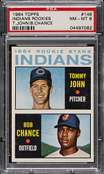 1964 Topps #146 Tommy John Rookie PSA NM-MT 8