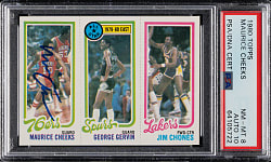 Signed 1980-1981 Topps Basketball Maurice Cheeks Rookie PSA NM-MT 8 with GEM MINT 10 Signature