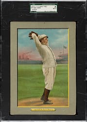 1911 T3 Turkey Red #77 Red Ames SGC Authentic - Advertising Back