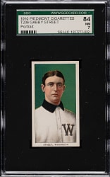 1909-1911 T206 White Border Gabby Street Portrait SGC NM 84
