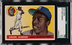 1955 Topps #47 Hank Aaron SGC EX+ 70