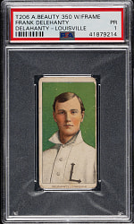 1909-1911 T206 White Border Frank Delehanty PSA POOR 1 - American Beauty 350 Back
