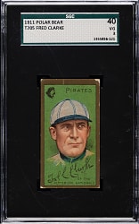 1911 T205 Gold Border Fred Clarke SGC VG 40 - Polar Bear Back
