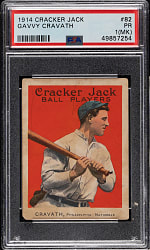 1914 E145 Cracker Jack #82 Gavvy Cravath PSA POOR 1 (MK)