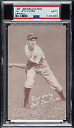 1939-1946 W462 Salutation Exhibits Hal Newhouser PSA VG-EX 4