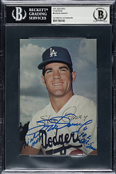 Signed 1971 Ticketron Los Angeles Dodgers Steve Garvey - Beckett