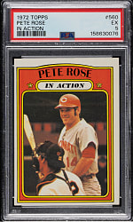 1972 Topps #560 Pete Rose In Action PSA EX 5