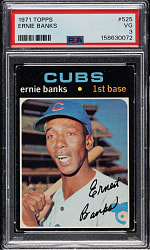 1971 Topps #525 Ernie Banks PSA VG 3