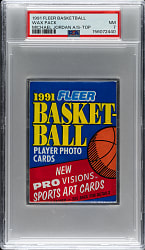 1991-1992 Fleer Basketball Unopened Wax Pack PSA NM 7 - Michael Jordan All-Star on Top