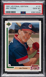 1991 Upper Deck Final Edition #17F Jim Thome Rookie PSA GEM MINT 10