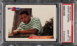 1992 Bowman #532 Manny Ramirez Rookie PSA GEM MINT 10
