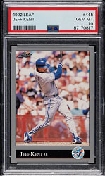 1992 Leaf #445 Jeff Kent Rookie PSA GEM MINT 10