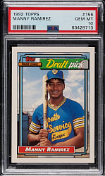 1992 Topps #156 Manny Ramirez Rookie PSA GEM MINT 10