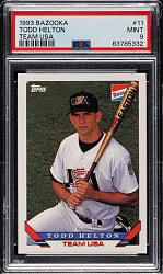 1993 Bazooka Team USA #11 Todd Helton Rookie PSA MINT 9