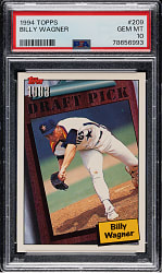 1994 Topps #209 Billy Wagner Rookie PSA GEM MINT 10