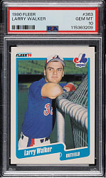1990 Fleer #363 Larry Walker Rookie PSA GEM MINT 10