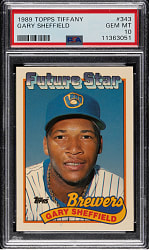 1989 Topps Tiffany #343 Gary Sheffield Rookie PSA GEM MINT 10