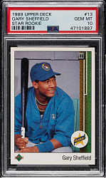 1989 Upper Deck #13 Gary Sheffield Rookie PSA GEM MINT 10