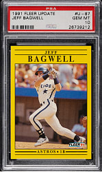 1991 Fleer Update #U-87 Jeff Bagwell Rookie PSA GEM MINT 10
