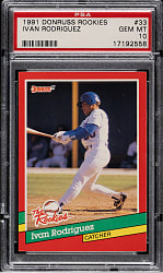 1991 Donruss Rookies #33 Ivan Rodriguez Rookie PSA GEM MINT 10