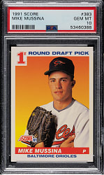 1991 Score #383 Mike Mussina Rookie PSA GEM MINT 10