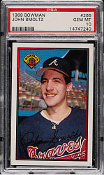 1989 Bowman #266 John Smoltz Rookie PSA GEM MINT 10