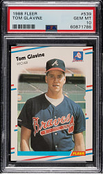 1988 Fleer #539 Tom Glavine Rookie PSA GEM MINT 10
