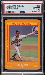 1988 Score Glossy #638 Tom Glavine Rookie PSA GEM MINT 10