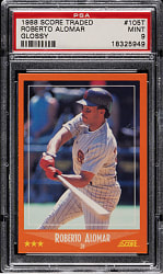 1988 Score Traded Glossy #105T Roberto Alomar Rookie PSA MINT 9