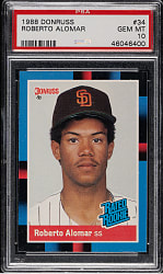 1988 Donruss #34 Roberto Alomar Rookie PSA GEM MINT 10