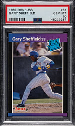 1989 Donruss #31 Gary Sheffield Rookie PSA GEM MINT 10
